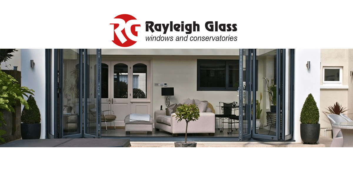 Rayleigh Glass Logo and Bi Fold Doors
